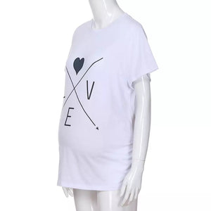 White Maternity Love T-shirt