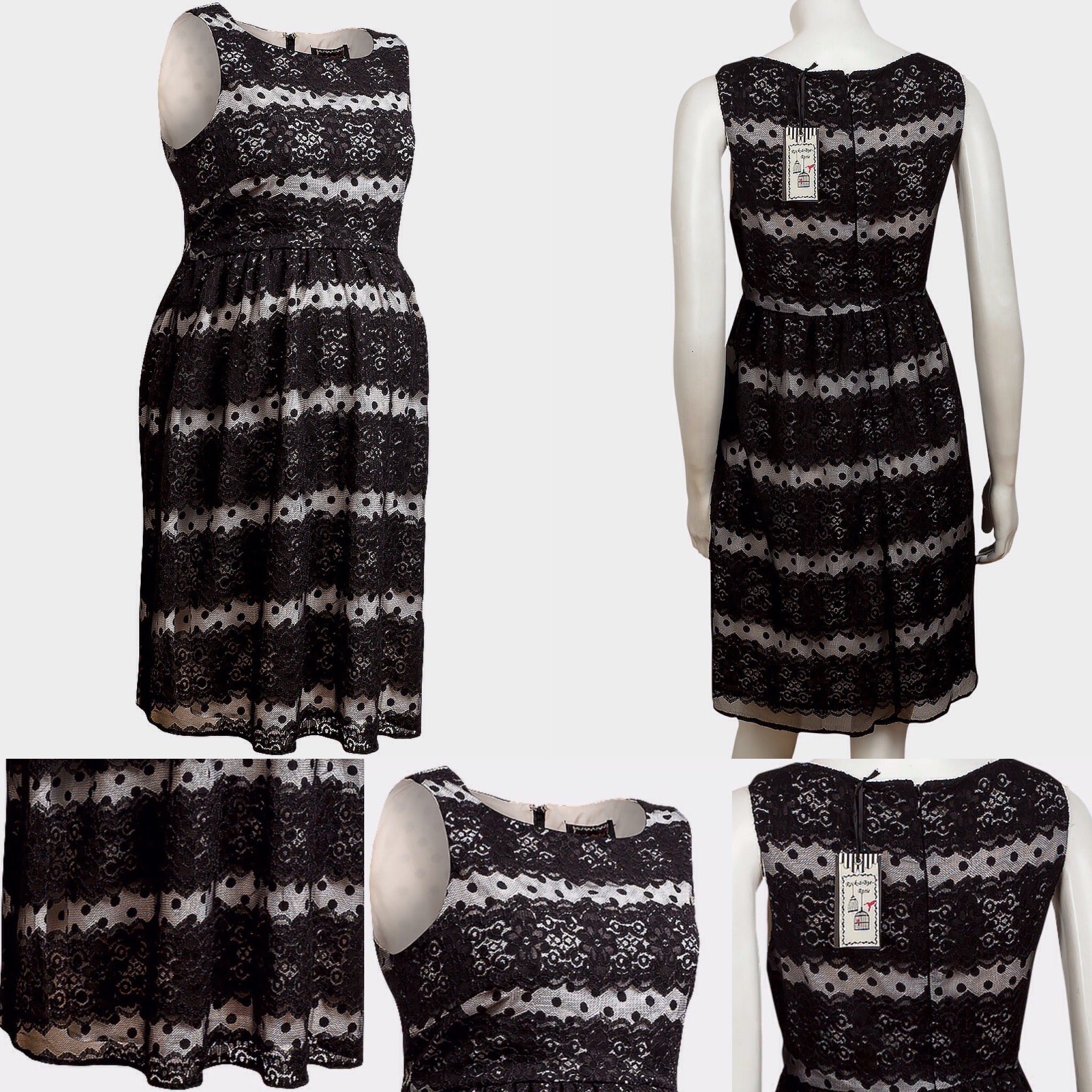 Rock-a-Bye-Rosie Primrose Black Lace Maternity Dress
