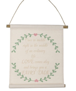 Fashionably Pregnant Love fabric Hanging Sign