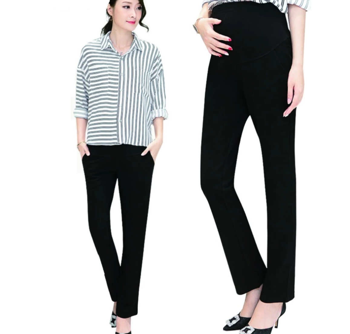 Fashionably_Pregnant_Black_Smart_Stretch_Slim_Leg_Trousers