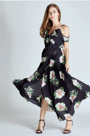 Fashionably_Pregnant_Black_Flower_Cold_Shoulder_Maxi_Dress
