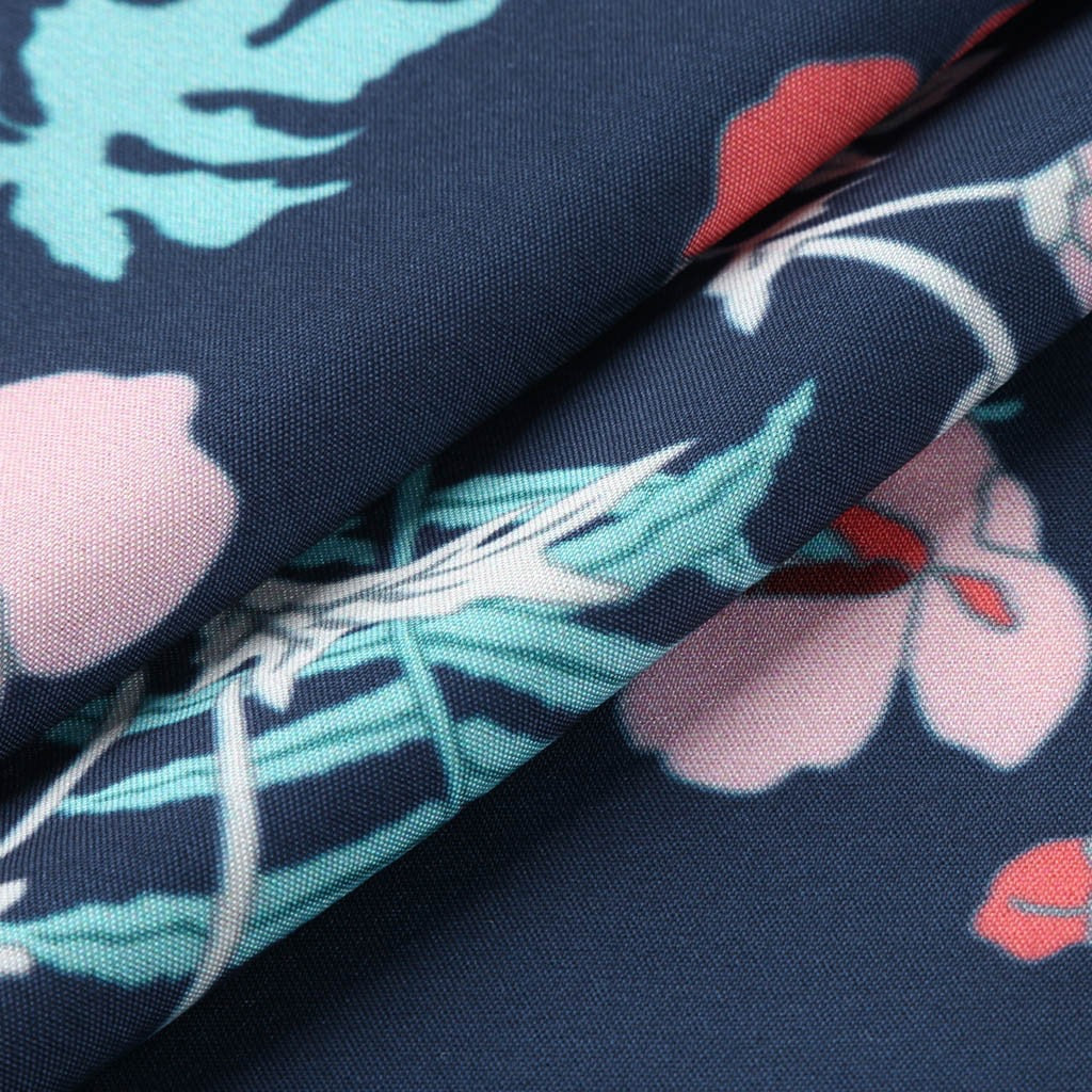 Off the shoulder blue floral maternity top
