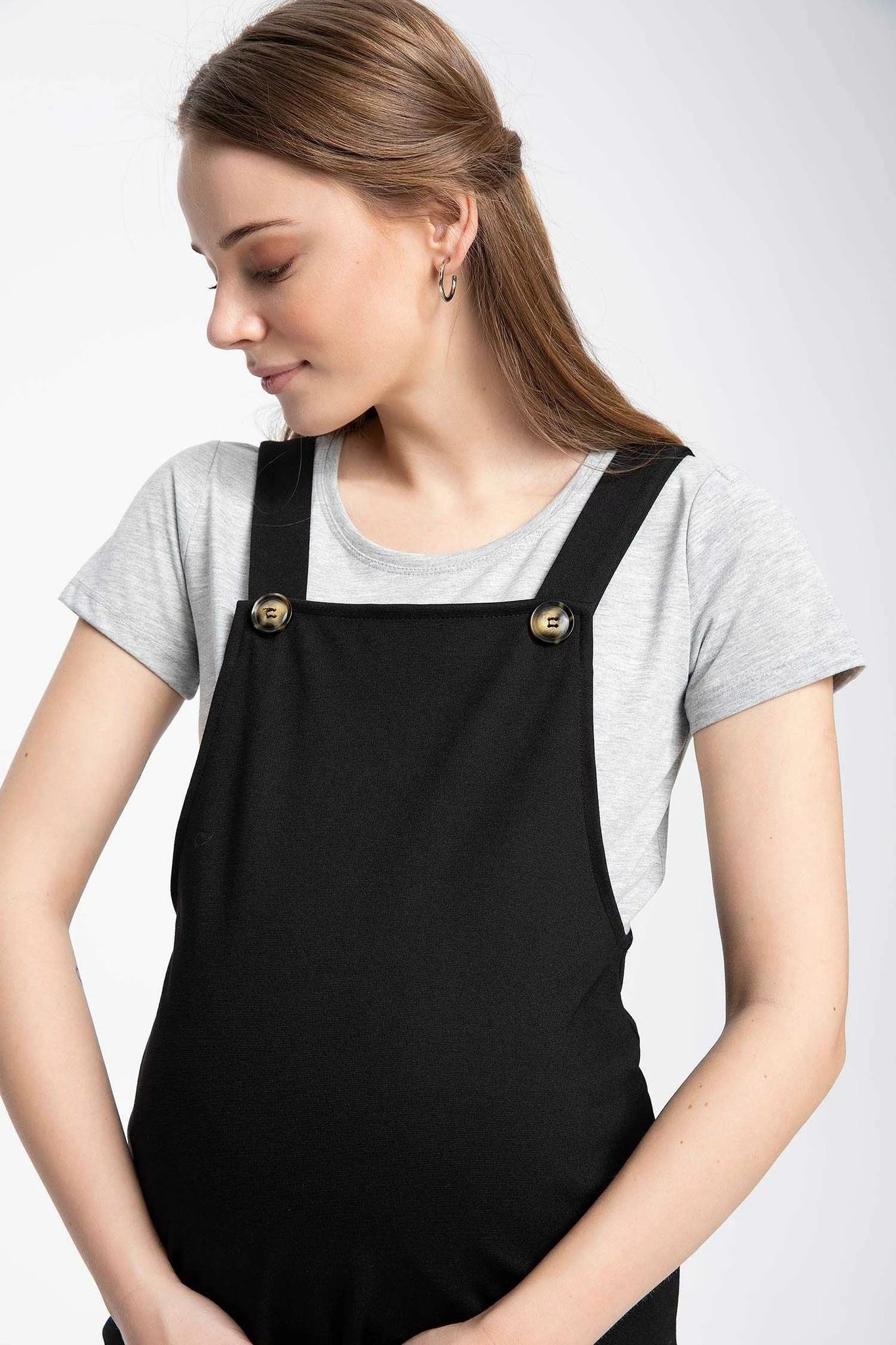 Maternity Pinafore Dress Fashionably Pregnant