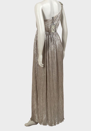 Rock-a-Bye Rosie Gabrielle One Shoulder Shimmer Maxi Dress