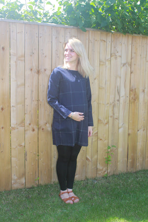 Maternity Blue Tunic with Pockets