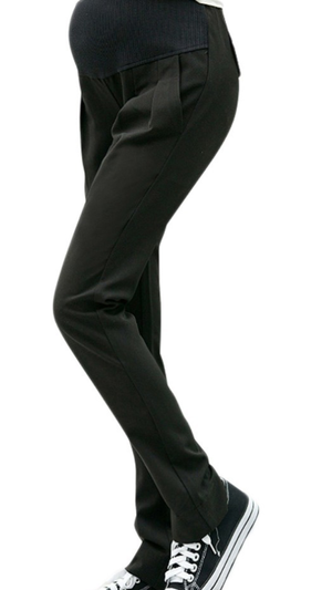 Slim Fit Over the Bump Maternity Chino Trousers, 3 Colours Black, Navy & Cream