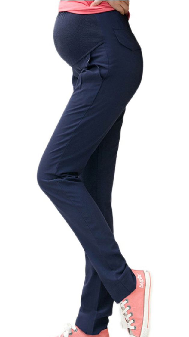 Slim Fit Over the Bump Maternity Chino Trousers, 3 Colours Black, Navy & Cream