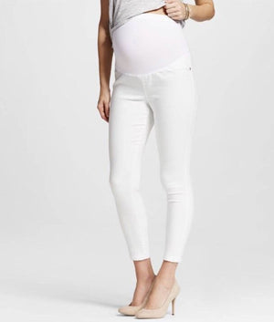 White Over the Bump Jeans