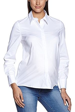 Lucina Maternity White Shirt long sleeve button classic collar fitted cotton