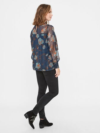 Fashionably pregnant maternity nursing breastfeeding top shirt mamalicious blue long sleeve uk free delivery