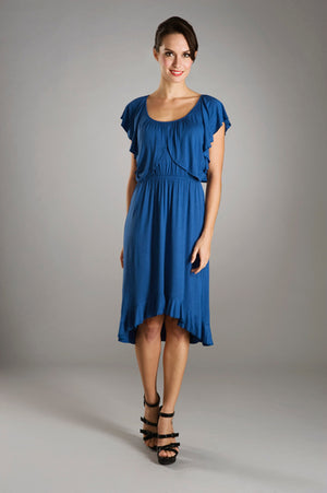 Maternalove Amelle Blue Nursing Dress