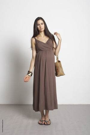 Mothers En Vogue Athena Brown Maxi Dress