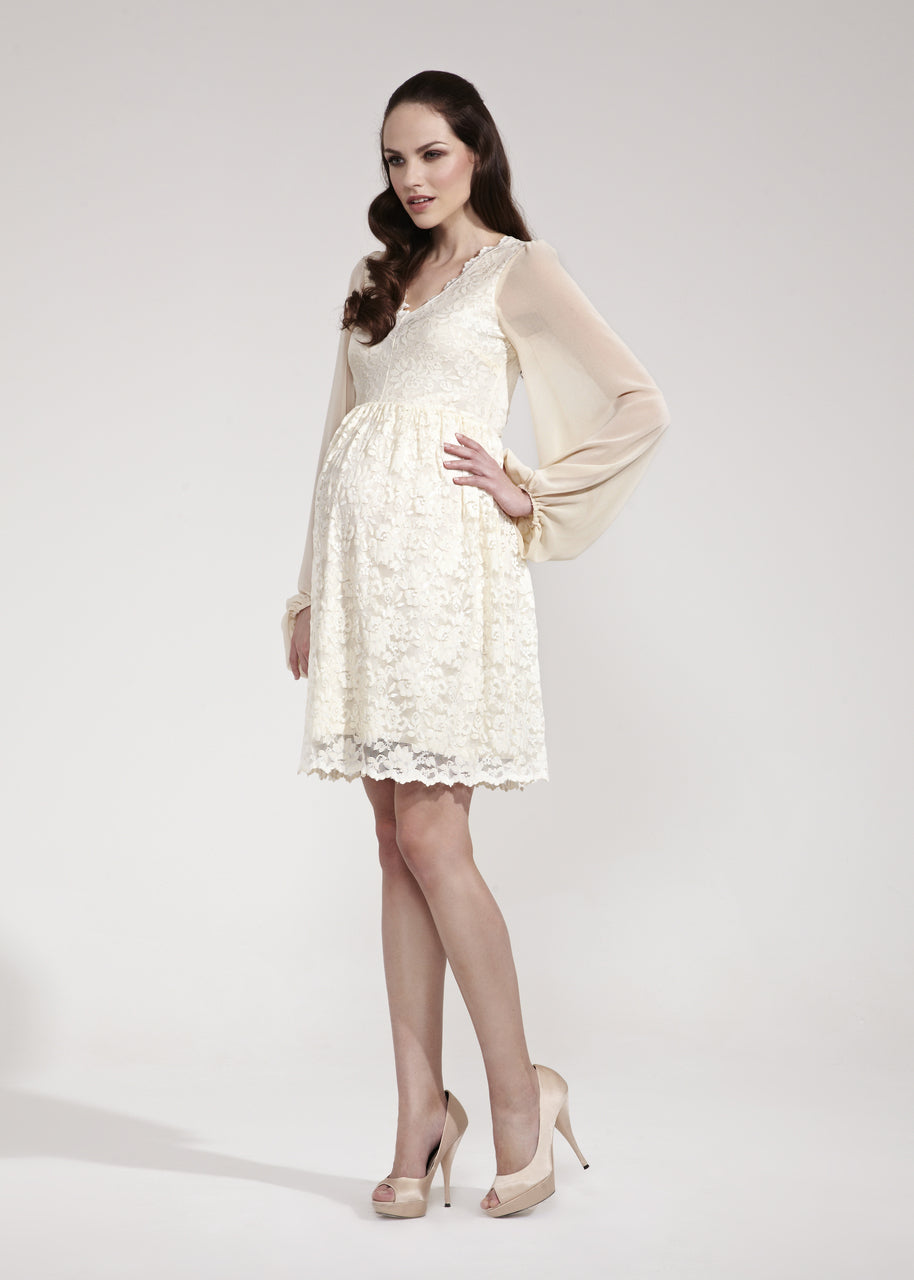 Rock A Bye Rosie Tallulah Lace Maternity Dress White