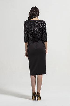 Fashionably Pregnant Rock a Bye Rosie Kendra Black Sequin Maternity Dress