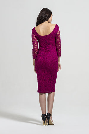 Fashionably Pregnant Rock a Bye Rosie Sienna Berry Lace Maternity Dress
