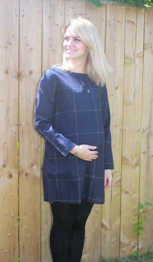 Maternity Blue Tunic with Pockets