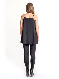 Rock a Bye Rosie Anastasia Black Pleat Front Swing Cami Maternity Top