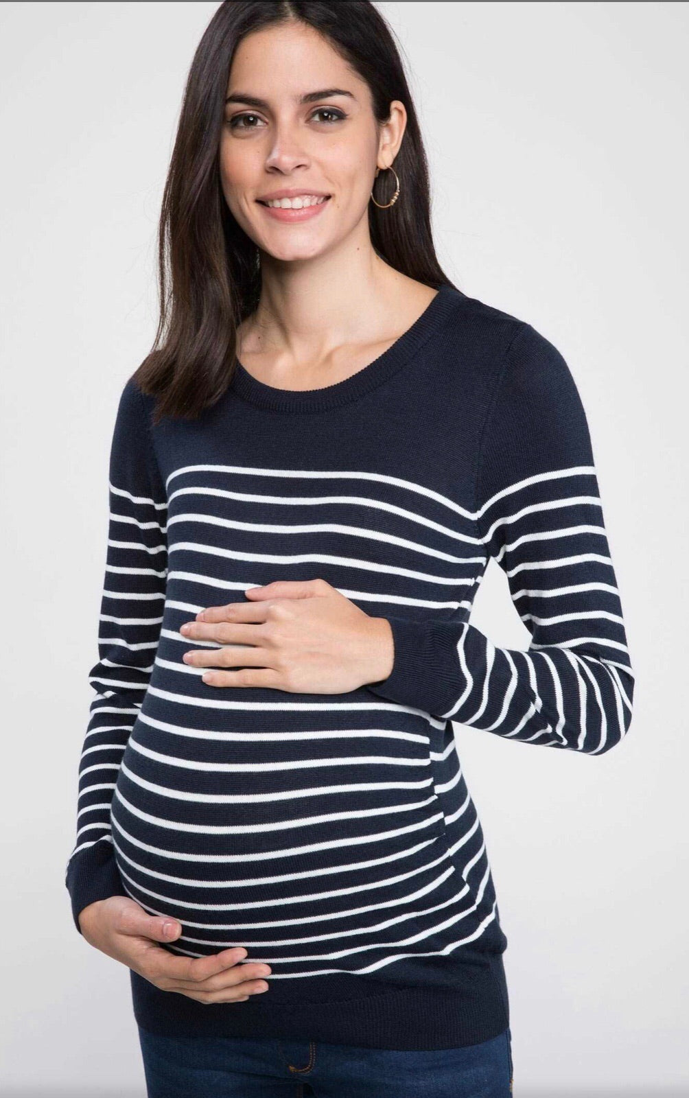 Striped Slim Fit Maternity Sweater