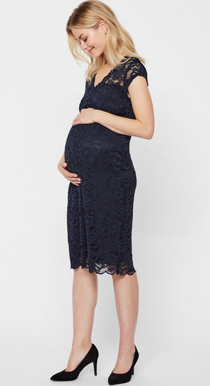 Fashionably Pregnant Mamalicious Maternity Evening Dress Special occassion, baby shower, wedding guest. U.K maternity and nursing boutique. Free UK delivery