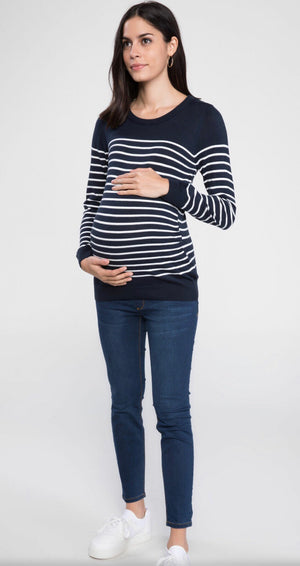 Striped Slim Fit Maternity Sweater