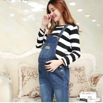 Slim Leg Denim Dungarees