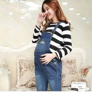 Slim Leg Denim Dungarees