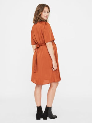Fashionably pregnant maternity and nursing online boutique pregnancy and breastfeeding clothing specialists. Mamalicious orange short sleeve maternity evening dress pearl special occasion baby shower wedding guest uk free delivery