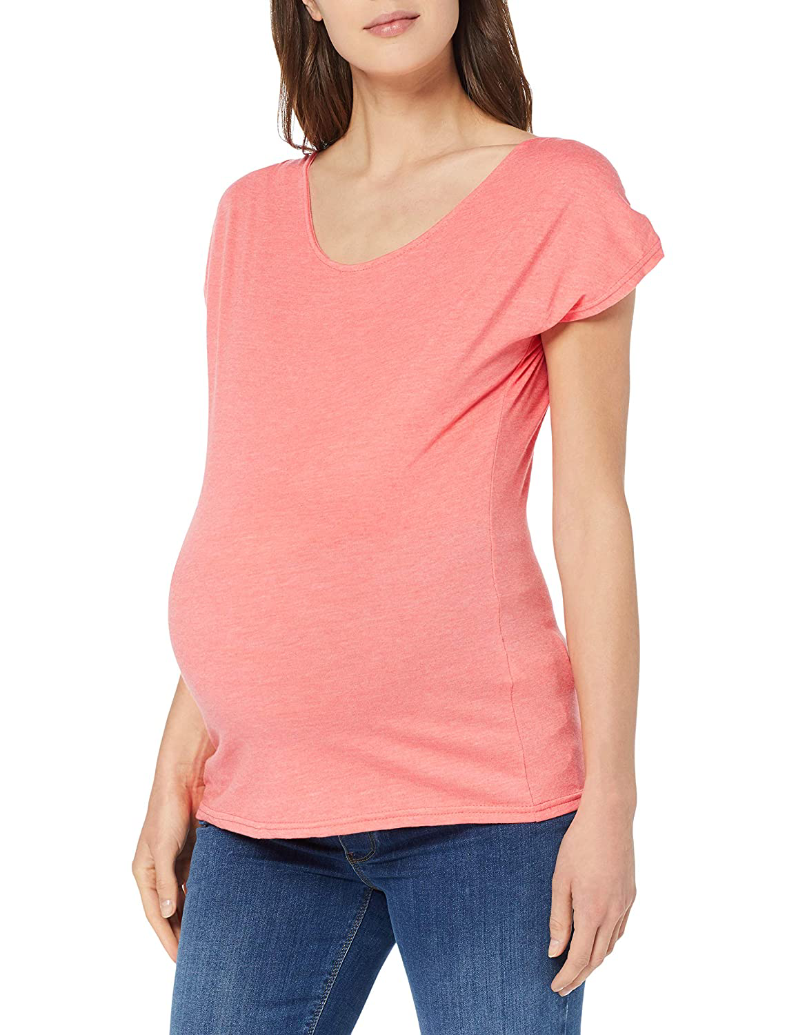 Fashionably Pregnant Online Maternity and Nursing Boutique U.K Free delivery. Specialists in Maternity and Breastfeeding fashionable clothes for pregnancy and beyond. Maternity Dresses, Maternity Tops, Special Occasion, Maternity Jeans, Baby Shower Dresses, Maternity Wedding Guest. UK based independent business mamalicious blaire 20009904 peach tshirt top peach pink cotton summer beaded casual