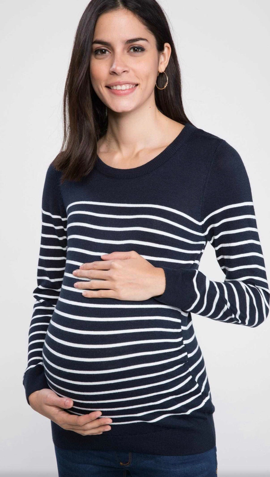 Striped Slim Fit Maternity Sweater
