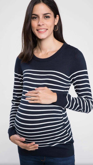 Striped Slim Fit Maternity Sweater