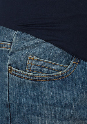 Over the Bump Maternity Denim Shorts by Liz Lange