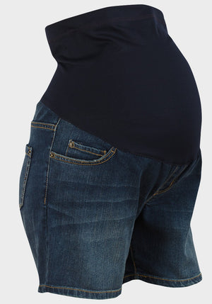 Over the Bump Maternity Denim Shorts by Liz Lange