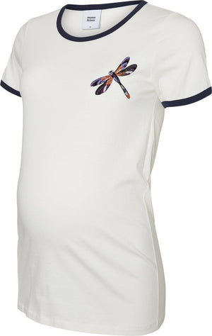 Fashionably pregnant maternity top tshirt mamalicious summer white uk free delivery