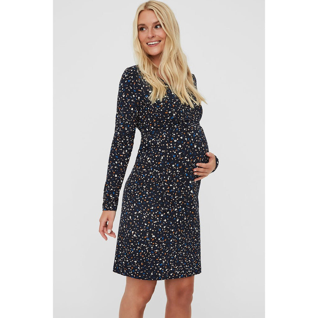 Fashionably pregnant maternity and nursing breastfeeding online boutique pregnancy and breastfeeding clothing specialists. Mamalicious blue long sleeve maternity dress uk free delivery 