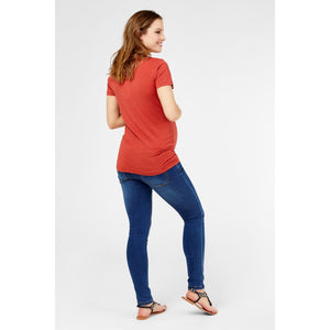 Fashionably pregnant maternity and nursing online boutique pregnancy and breastfeeding clothing specialists. Mamalicious orange mother short sleeve maternity tshirt top summer casual uk free delivery 