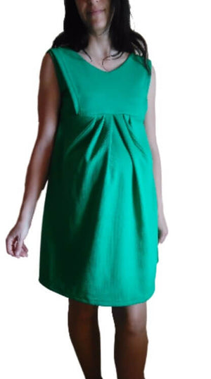 Lucina Maternity & Nursing Dress -2 Colour Options Green/Yellow