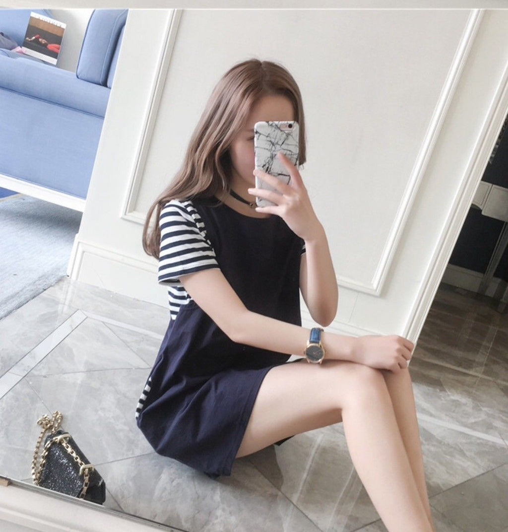short sleeve nursing dress navy blue fashionably pregnant tshirt maternity